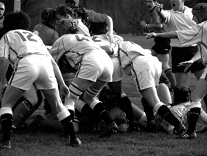 Gedränge (Scrum) beim Rugby Gedränge (Scrum) beim Rugby